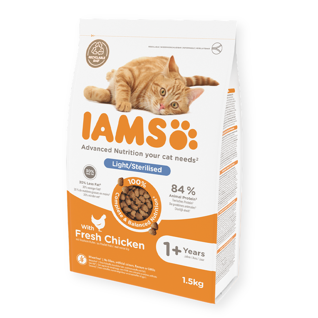 Iams - Light/Sterilised - 1+ Ans - Poulet